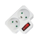 Prise double avec interrupteur