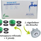 kit économie d’eau : 3 robinets + 1 douchee + votre logo