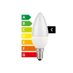 LED flamme filament dépoli /  E14 / 2.9 W / 470 lm / 25 000 h / classe C