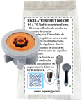 Kit douche : 1 régulateur de débit pour pommeau de douche 9 l/mn + 1 notice