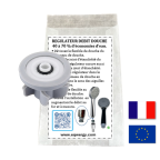 Kit douche : 1 régulateur de débit pour pommeau de douche 8 l/mn + 1 notice