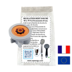 Kit douche : 1 régulateur de débit pour pommeau de douche 9 l/mn + 1 notice