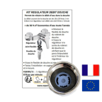 Kit douche : 1 régulateur en laiton pour robinet de douche débit 10 l/mn + notice