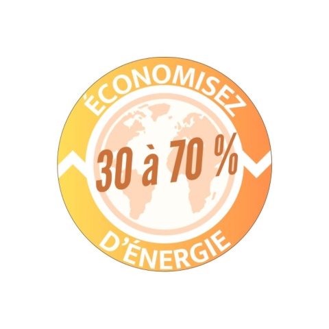 Logo économisez 30 à 70 % d'énergie